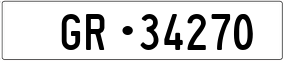 Trailer License Plate